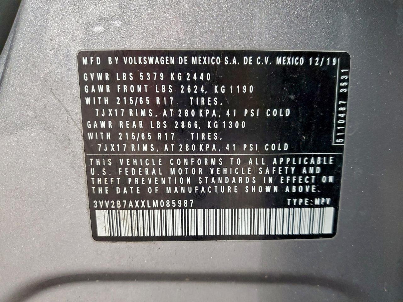 2020 VOLKSWAGEN TIGUAN SE photo 25