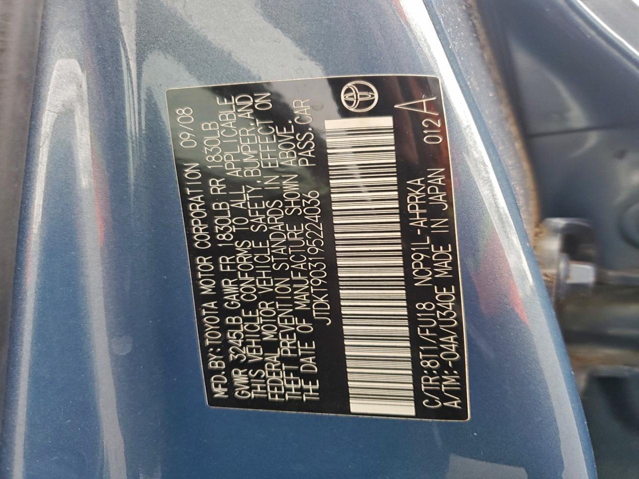 2009 TOYOTA YARIS photo 23