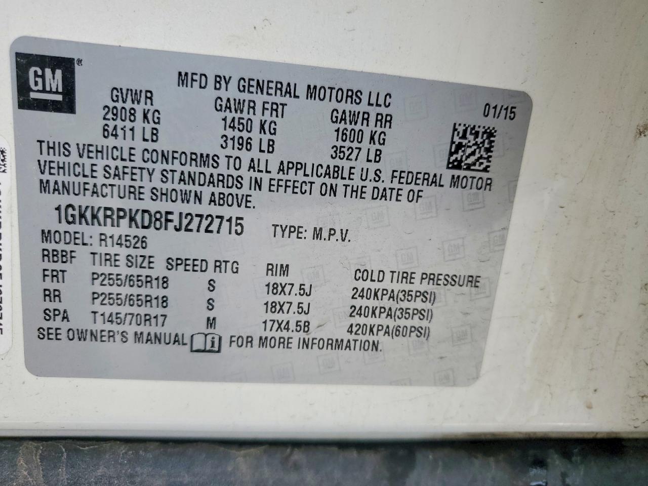 2015 GMC ACADIA SLE photo 12