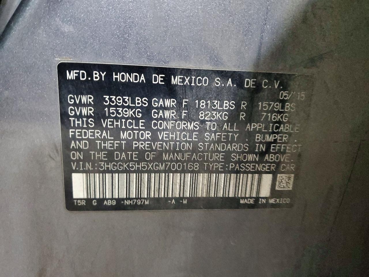 2016 HONDA FIT LX photo 12