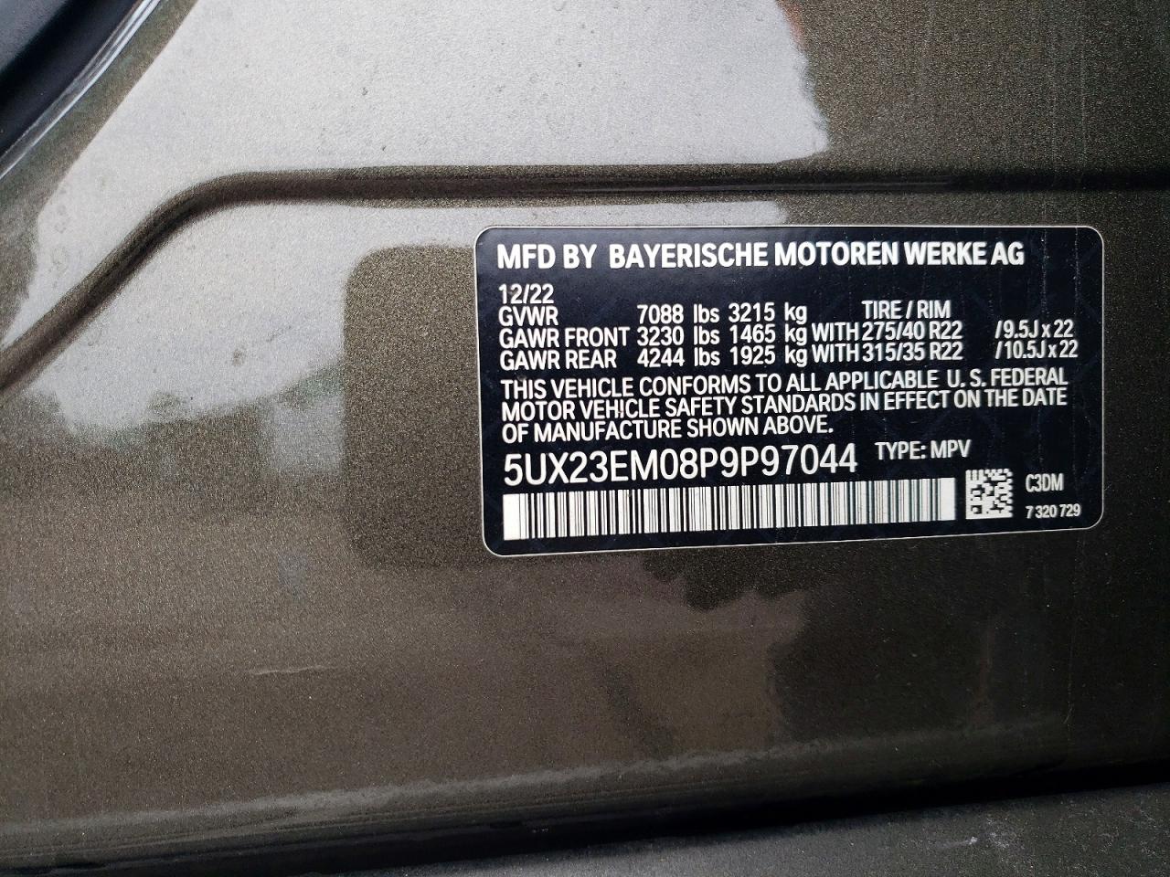 2023 BMW X7 XDRIVE40I photo 14