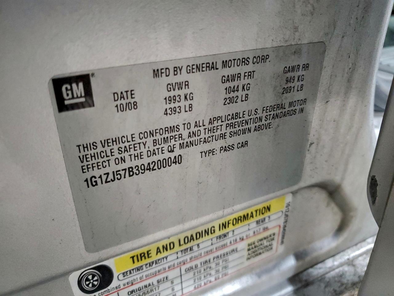 2009 CHEVROLET MALIBU 2LT photo 12