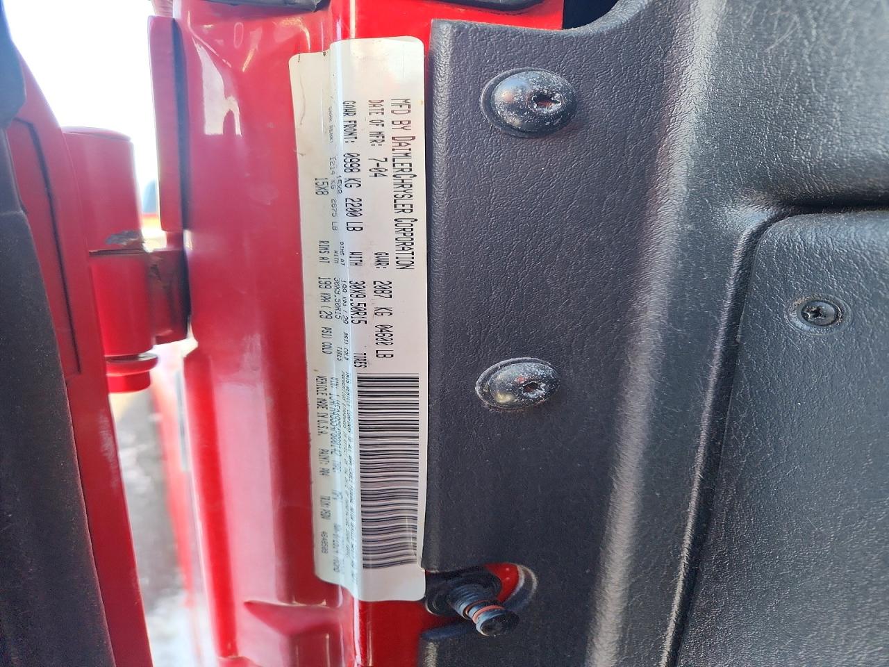 2004 JEEP WRANGLER / TJ SPORT photo 13