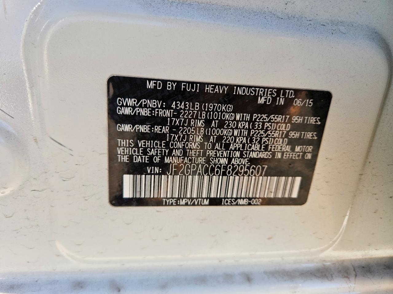 2015 SUBARU XV CROSSTREK 2.0 PREMIUM photo 12