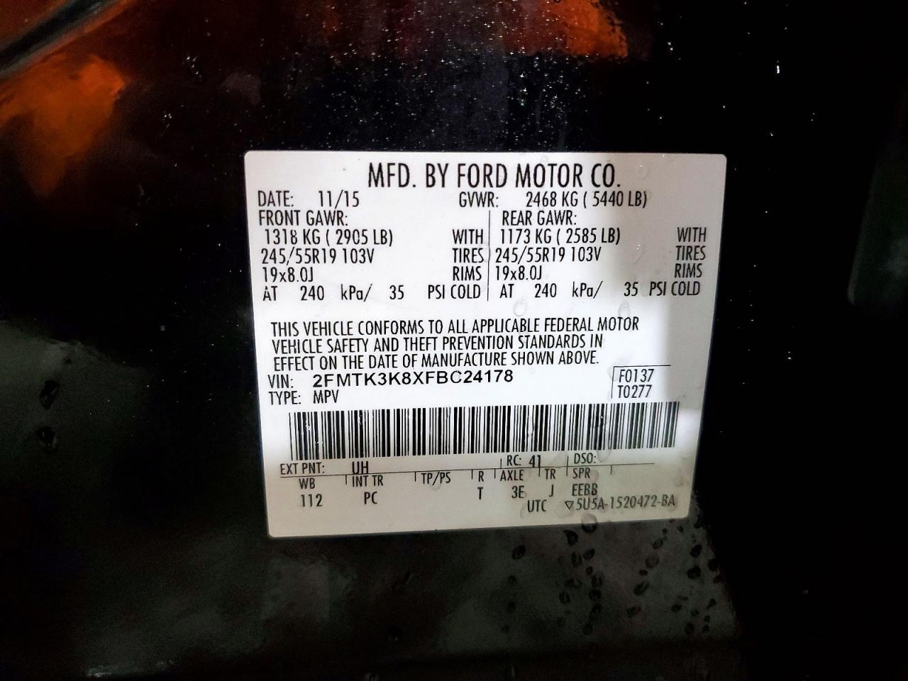 2015 FORD EDGE TITANIUM photo 13