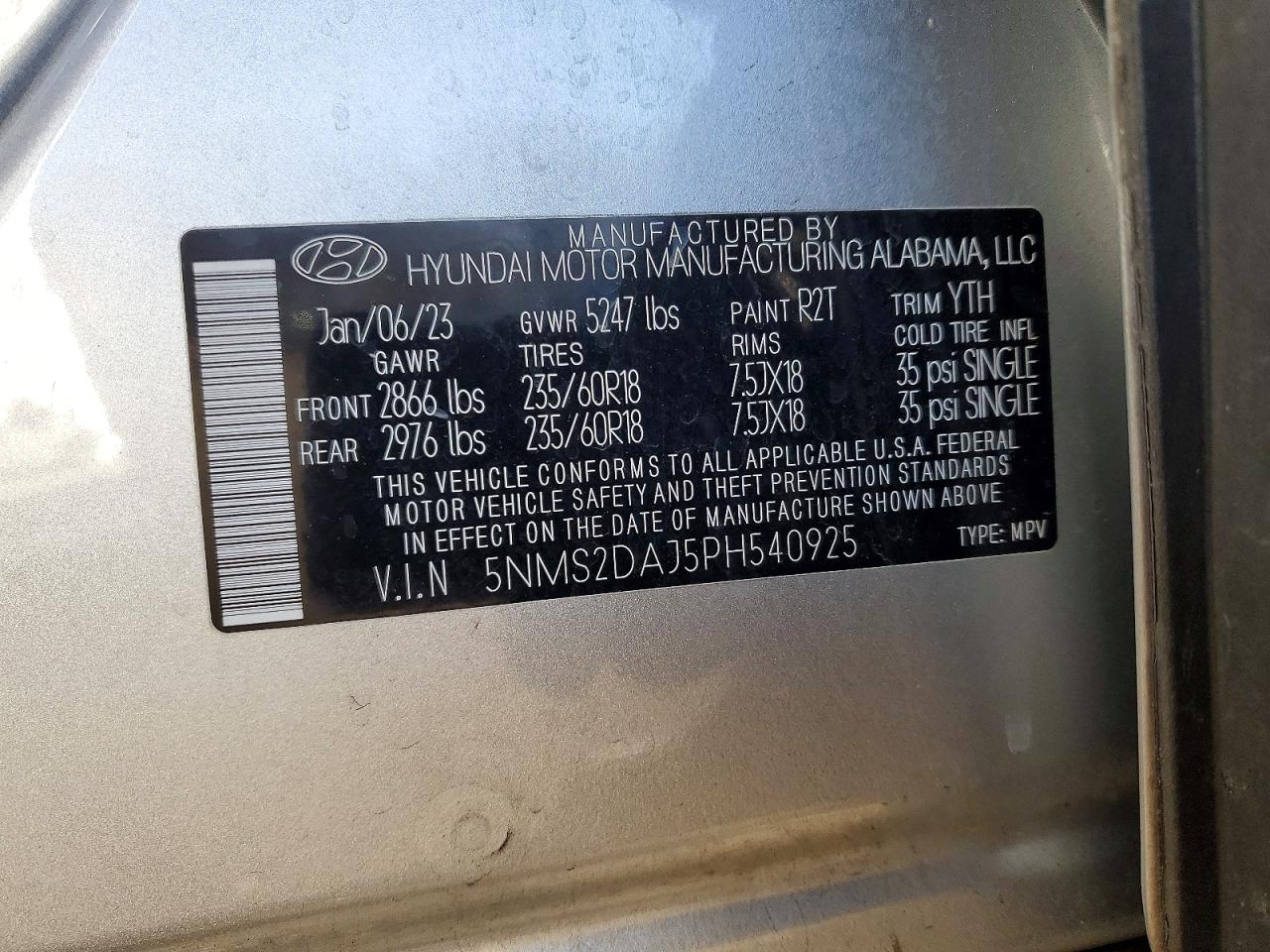 2023 HYUNDAI SANTA FE SEL photo 13