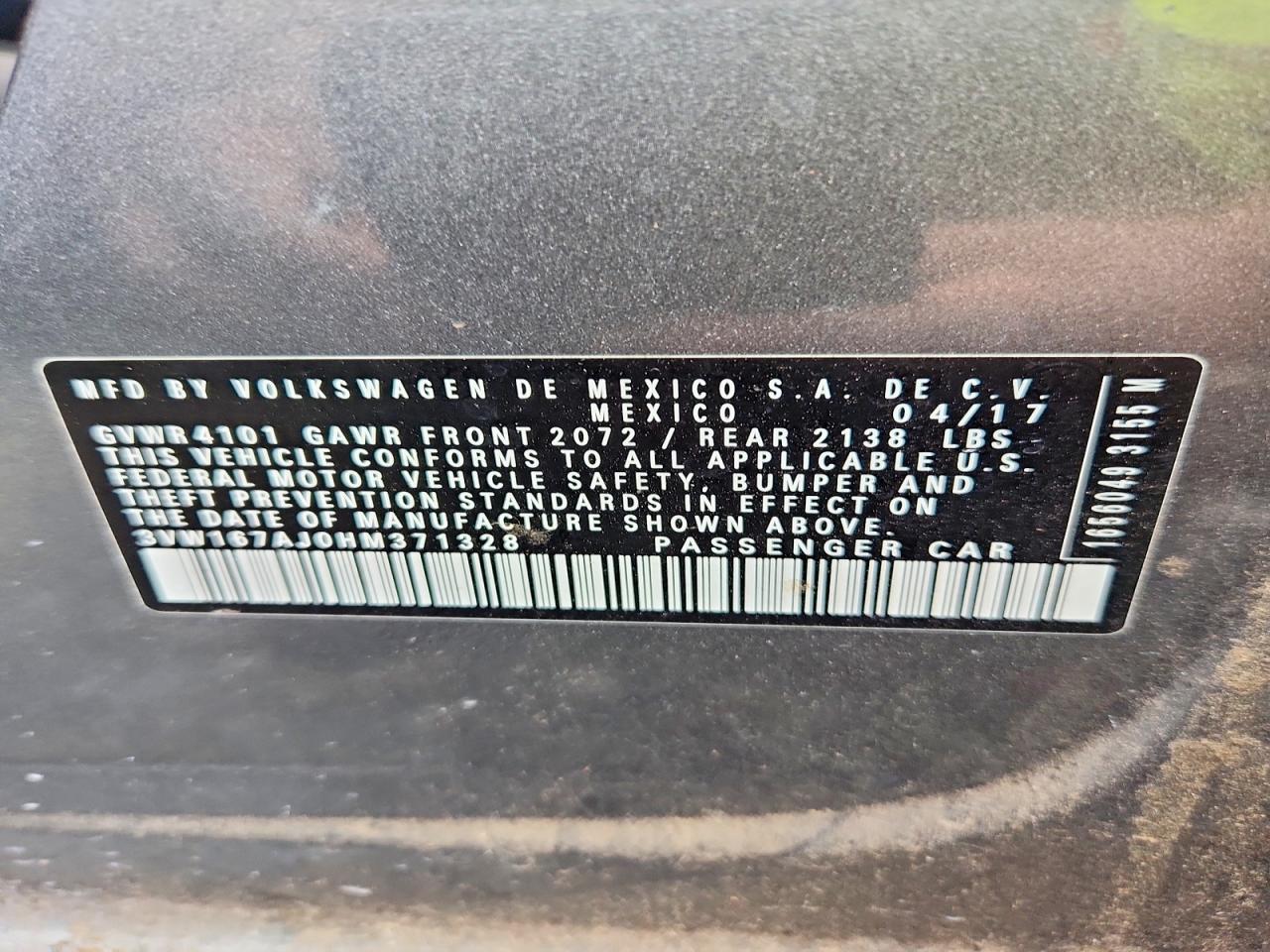 2017 VOLKSWAGEN JETTA S photo 12