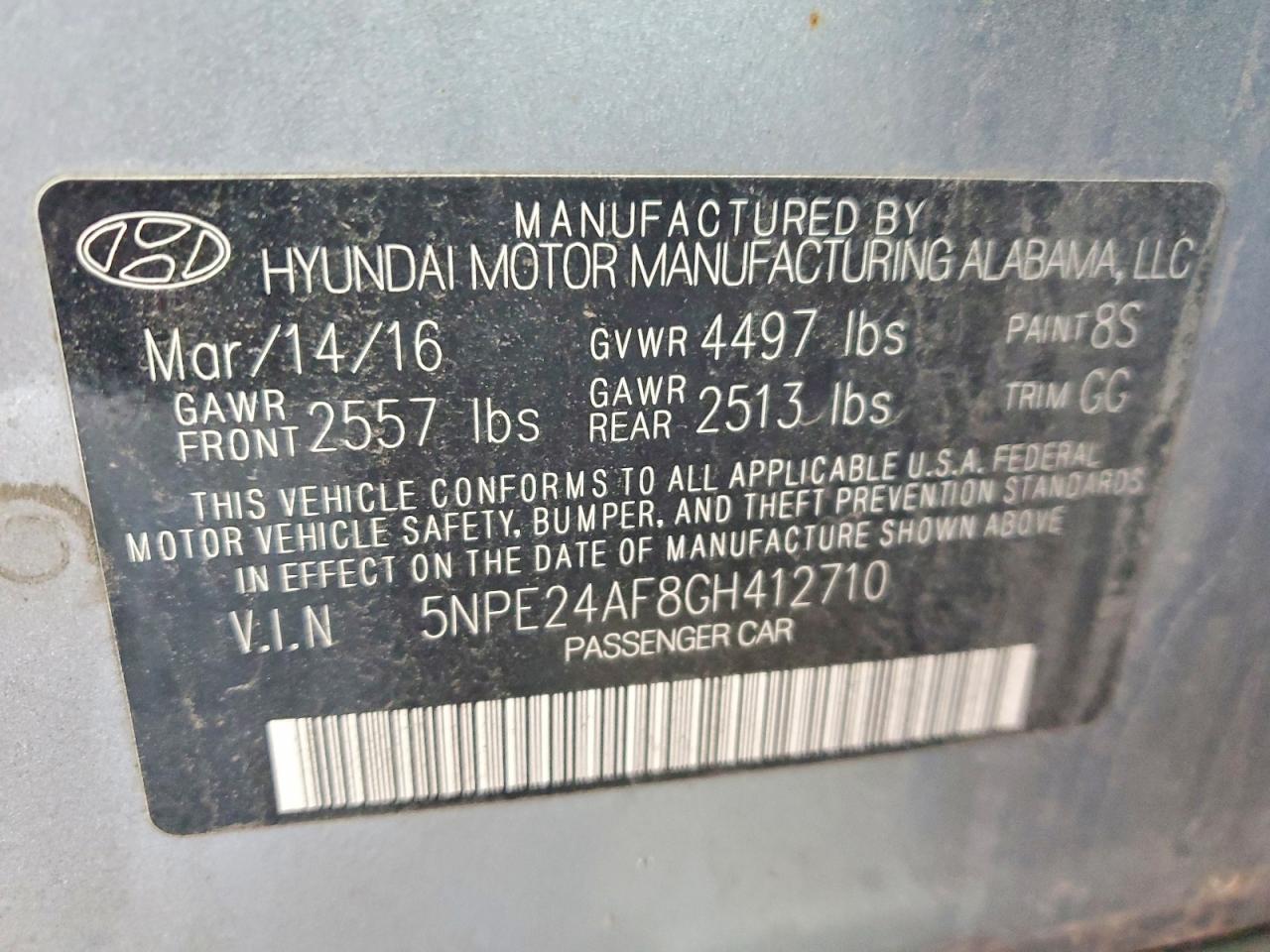 2016 HYUNDAI SONATA SE photo 12