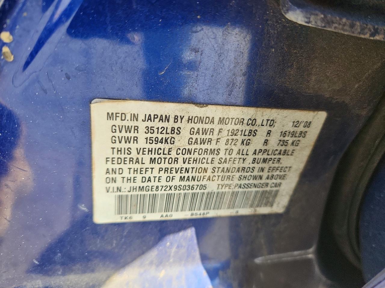 2009 HONDA FIT photo 13