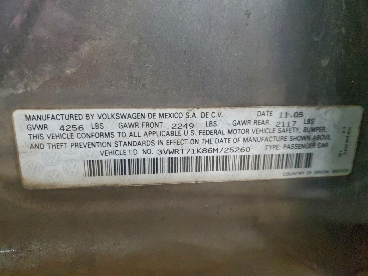 2006 VOLKSWAGEN JETTA TDI photo 12