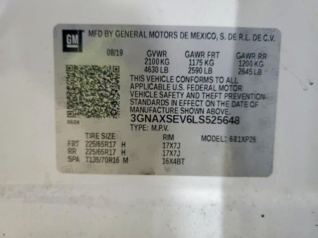 2020 CHEVROLET EQUINOX LS photo 13