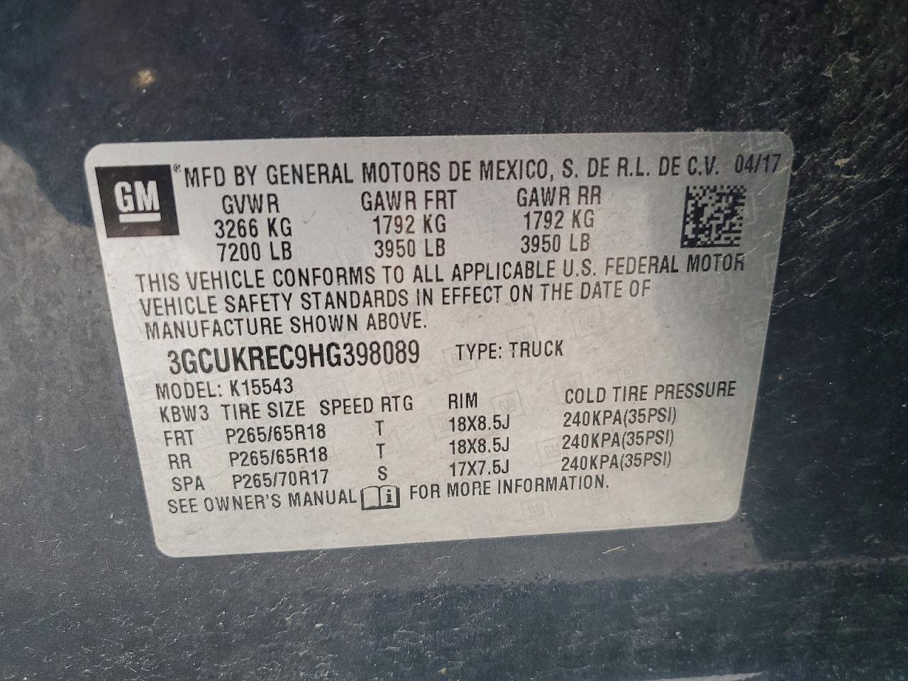 2017 CHEVROLET SILVERADO K1500 LT photo 12