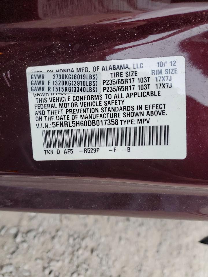 2013 HONDA ODYSSEY EXL photo 13