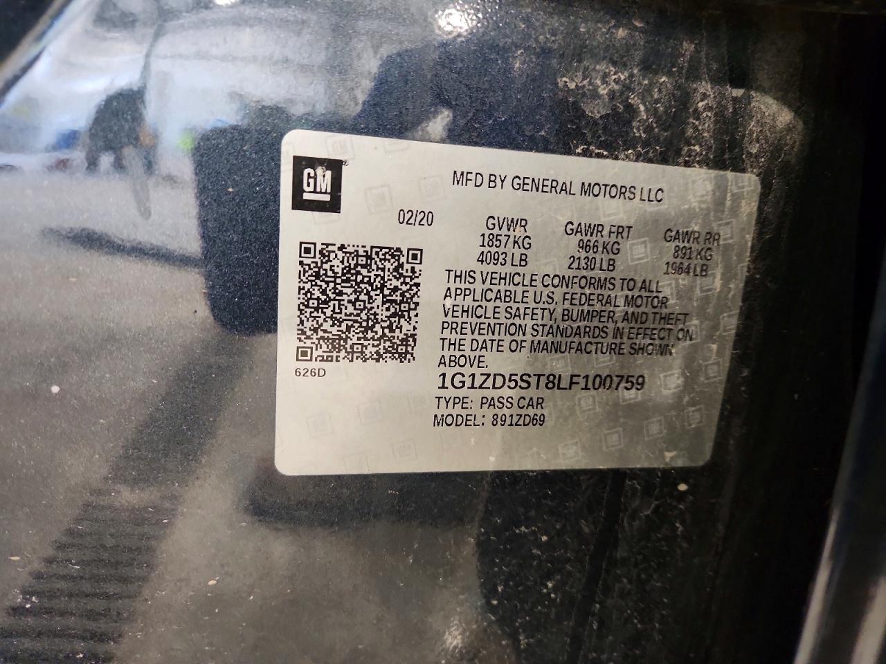 2020 CHEVROLET MALIBU LT photo 12