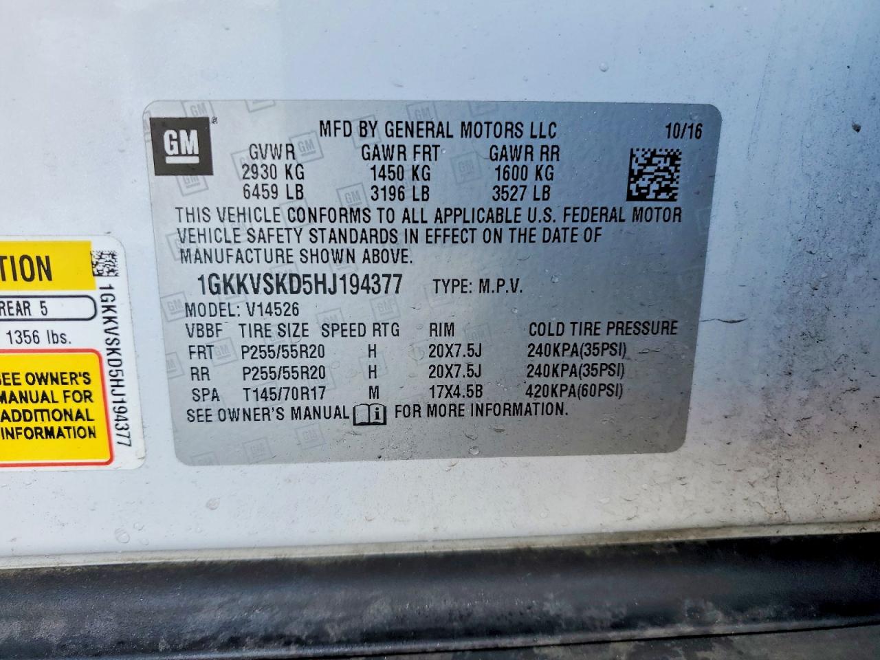 2017 GMC ACADIA LIMITED SLT-2 photo 14