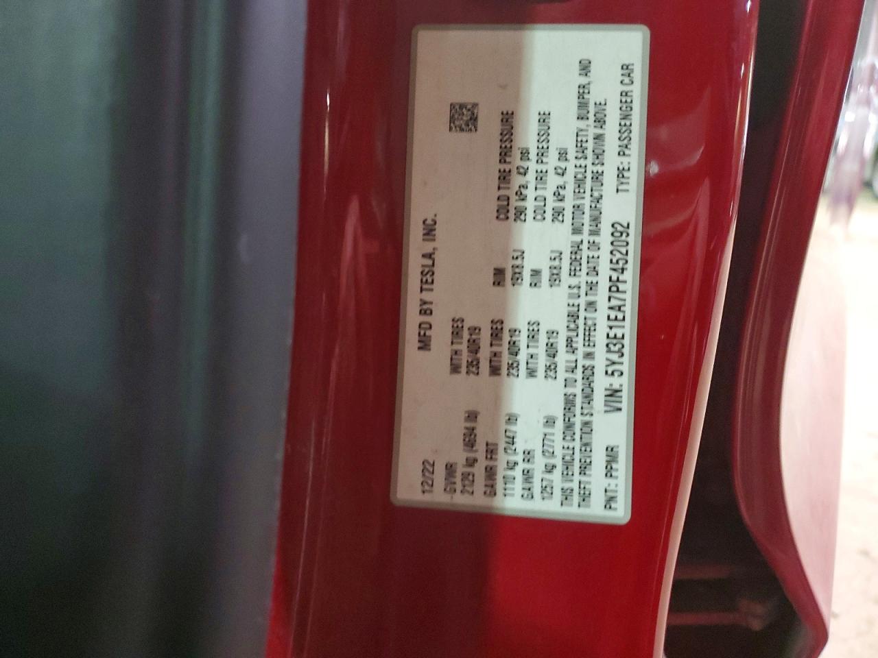 2023 TESLA MODEL 3 photo 12