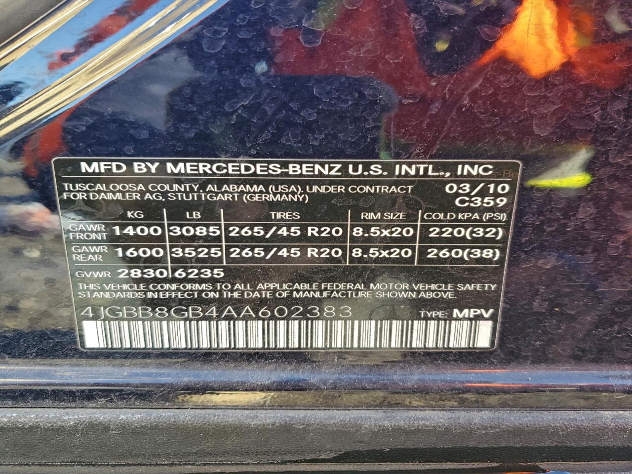 2010 MERCEDES-BENZ ML 350 4MATIC photo 13