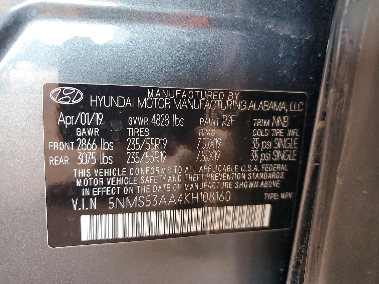 2019 HYUNDAI SANTA FE LIMITED photo 13