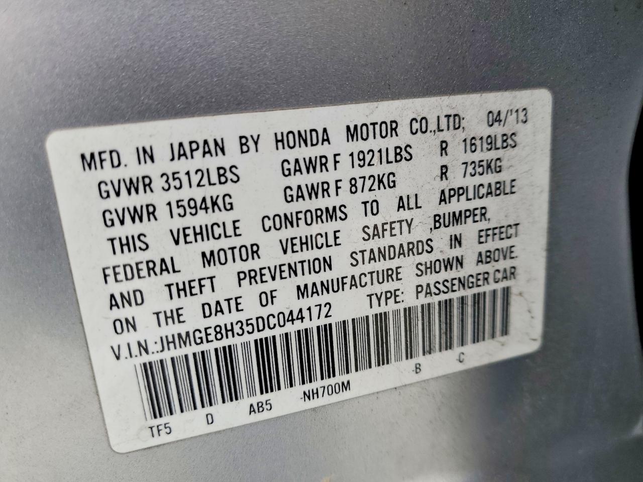 2013 HONDA FIT photo 12