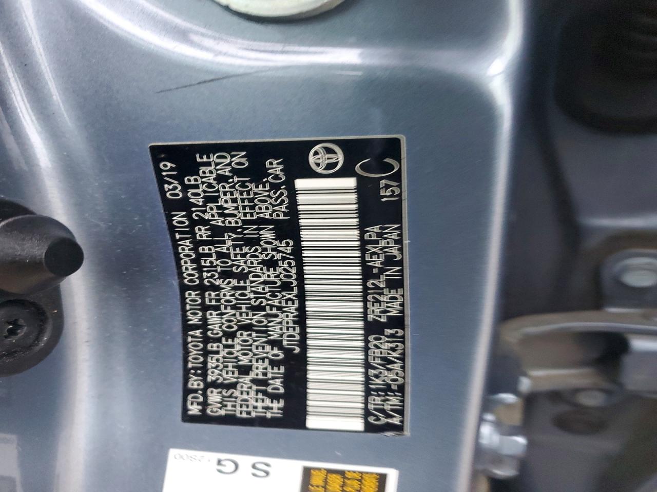 2020 TOYOTA COROLLA LE photo 23
