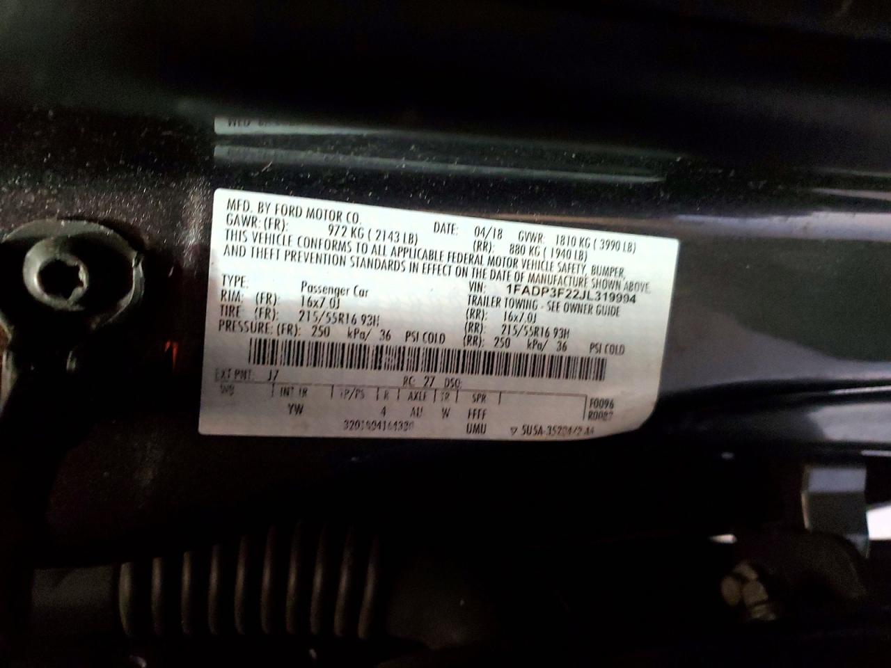 2018 FORD FOCUS SE photo 13