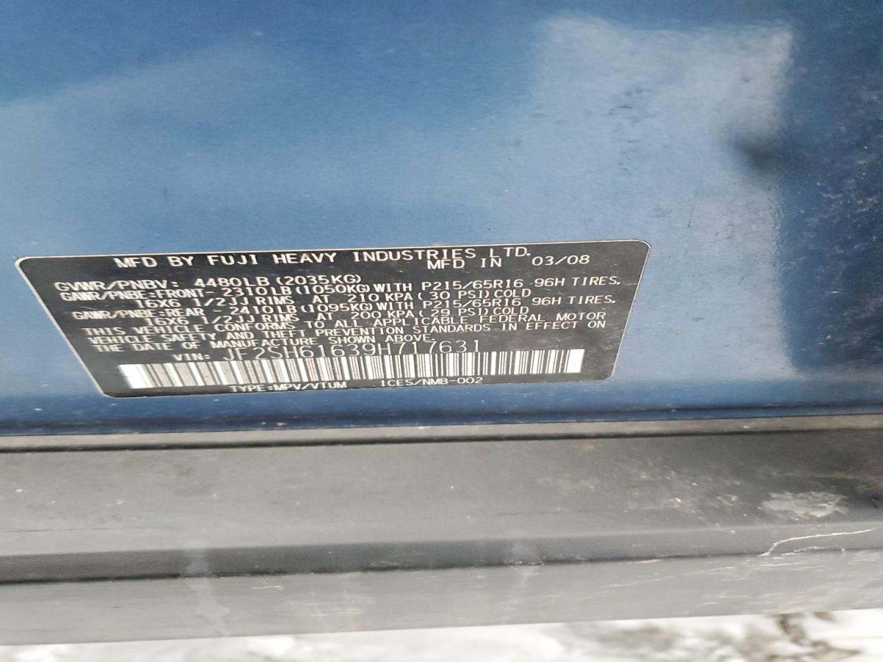 2009 SUBARU FORESTER 2.5X photo 13