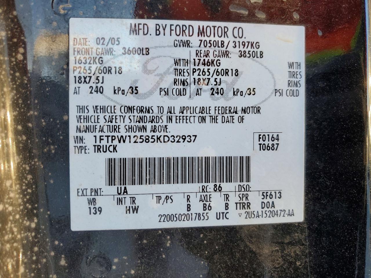 2005 FORD F150 SUPERCREW photo 13