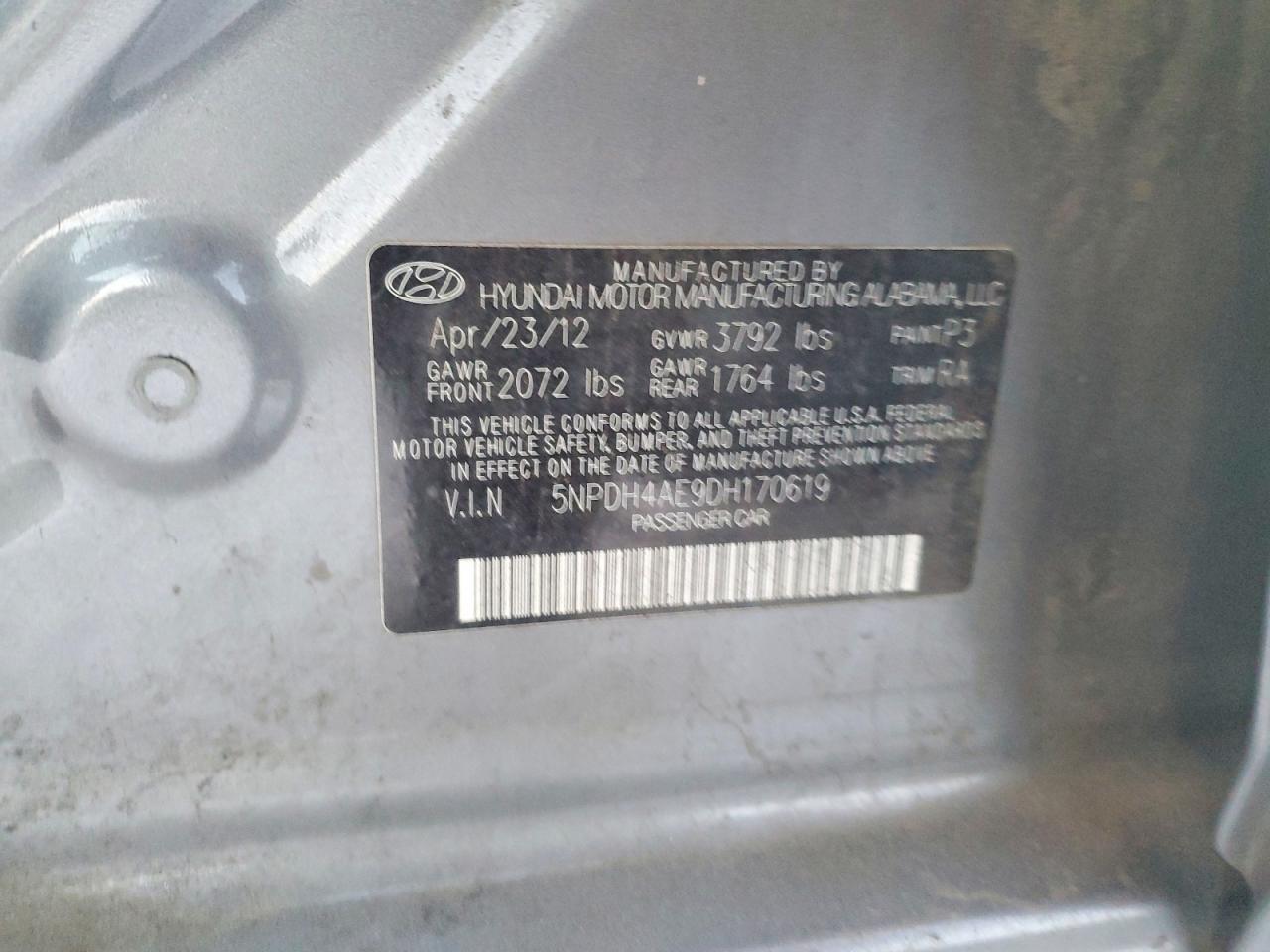 2013 HYUNDAI ELANTRA GLS photo 12