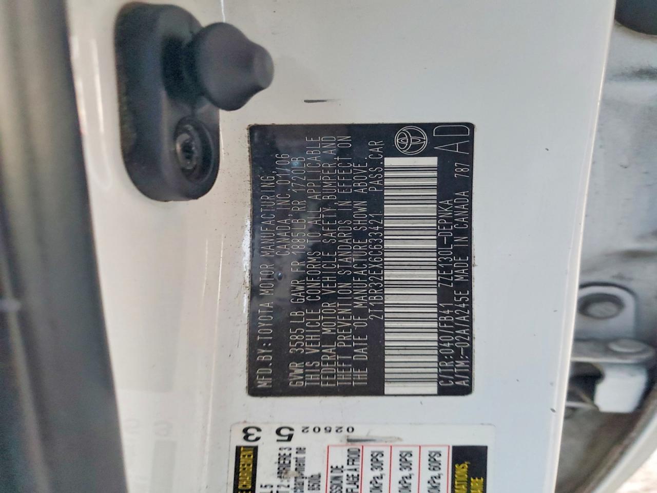 2006 TOYOTA COROLLA CE photo 13