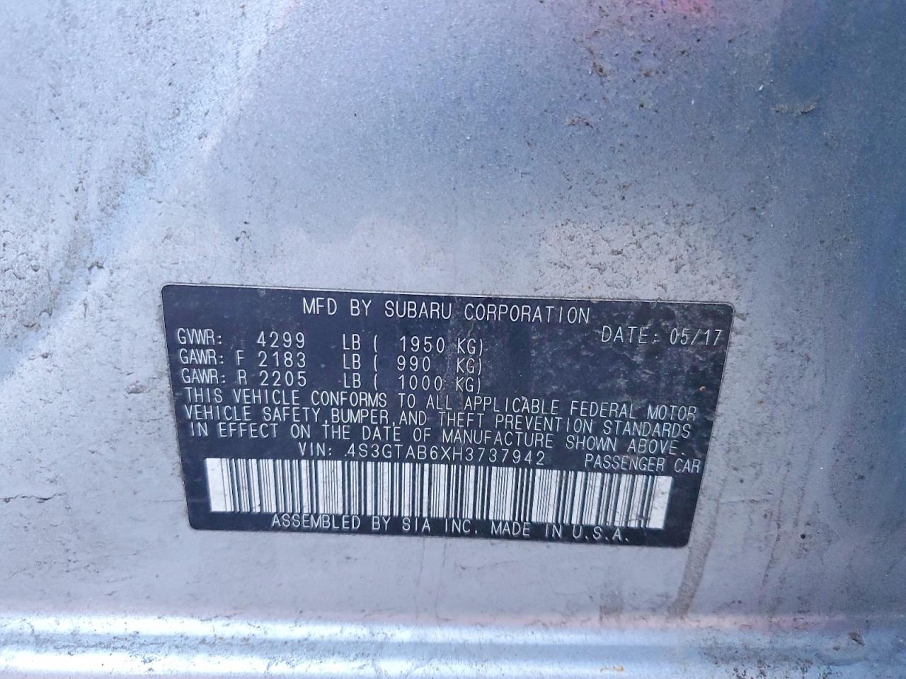 2017 SUBARU IMPREZA PREMIUM photo 12