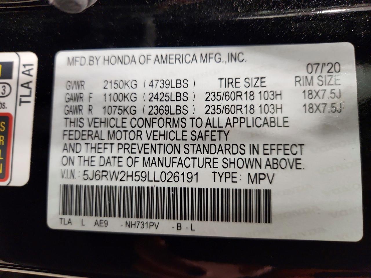 2020 HONDA CR-V EX photo 13