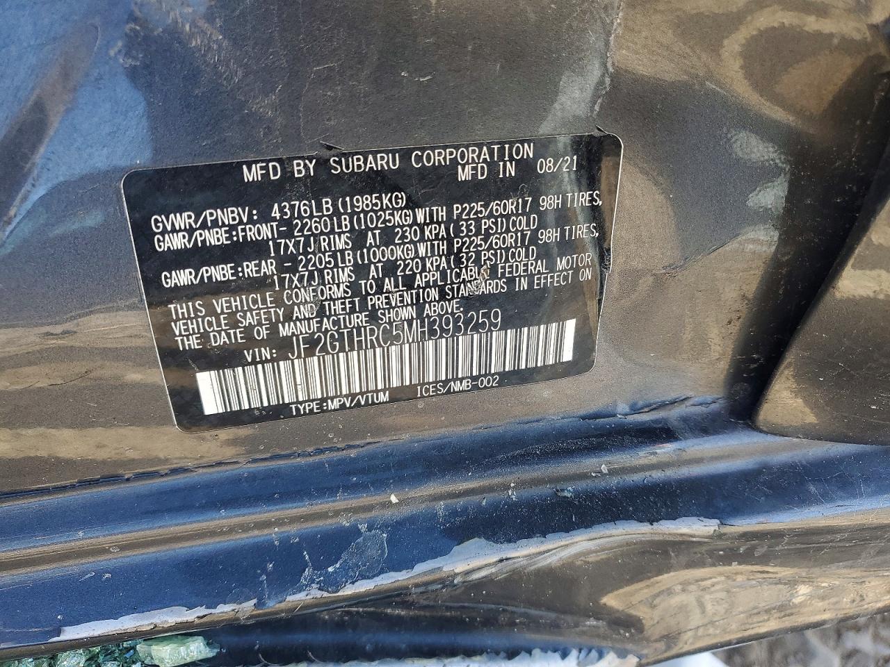 2021 SUBARU CROSSTREK SPORT photo 12