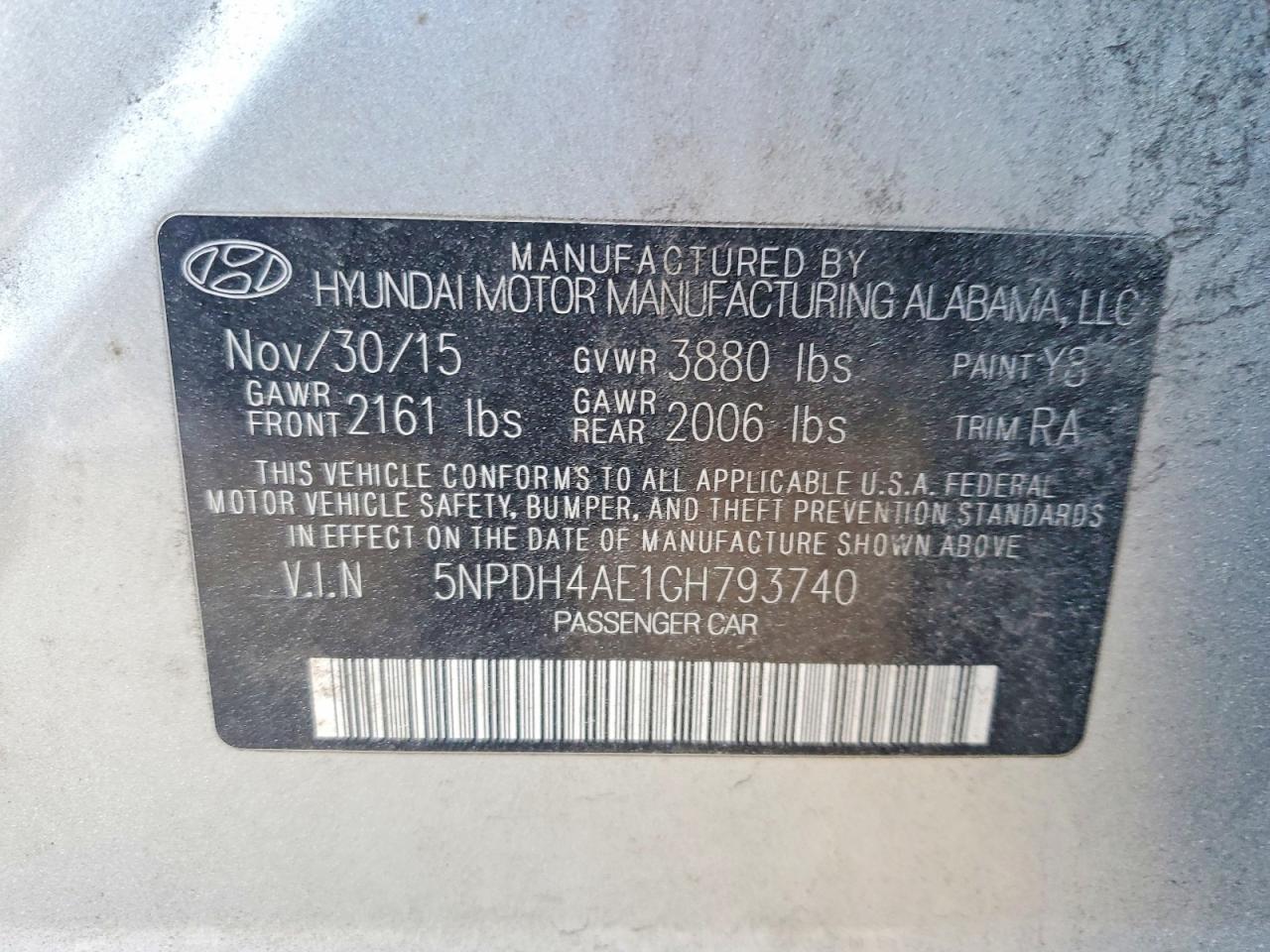 2016 HYUNDAI ELANTRA SE photo 34