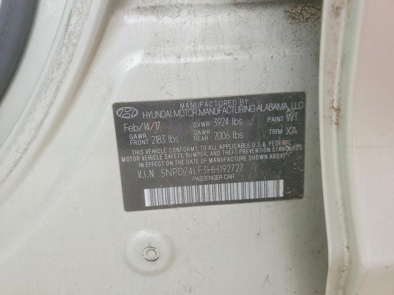 2017 HYUNDAI ELANTRA SE photo 12