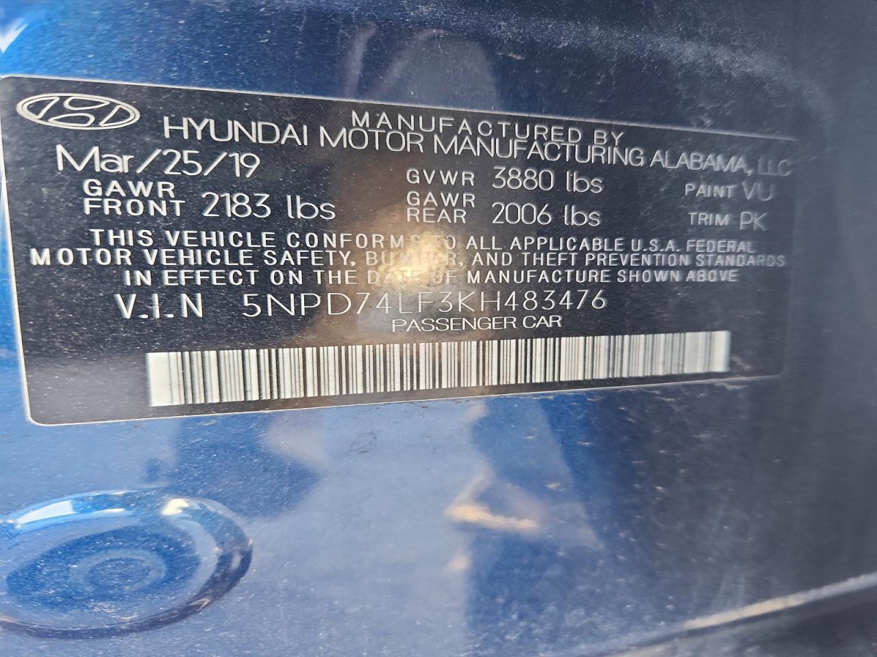 2019 HYUNDAI ELANTRA SE photo 13