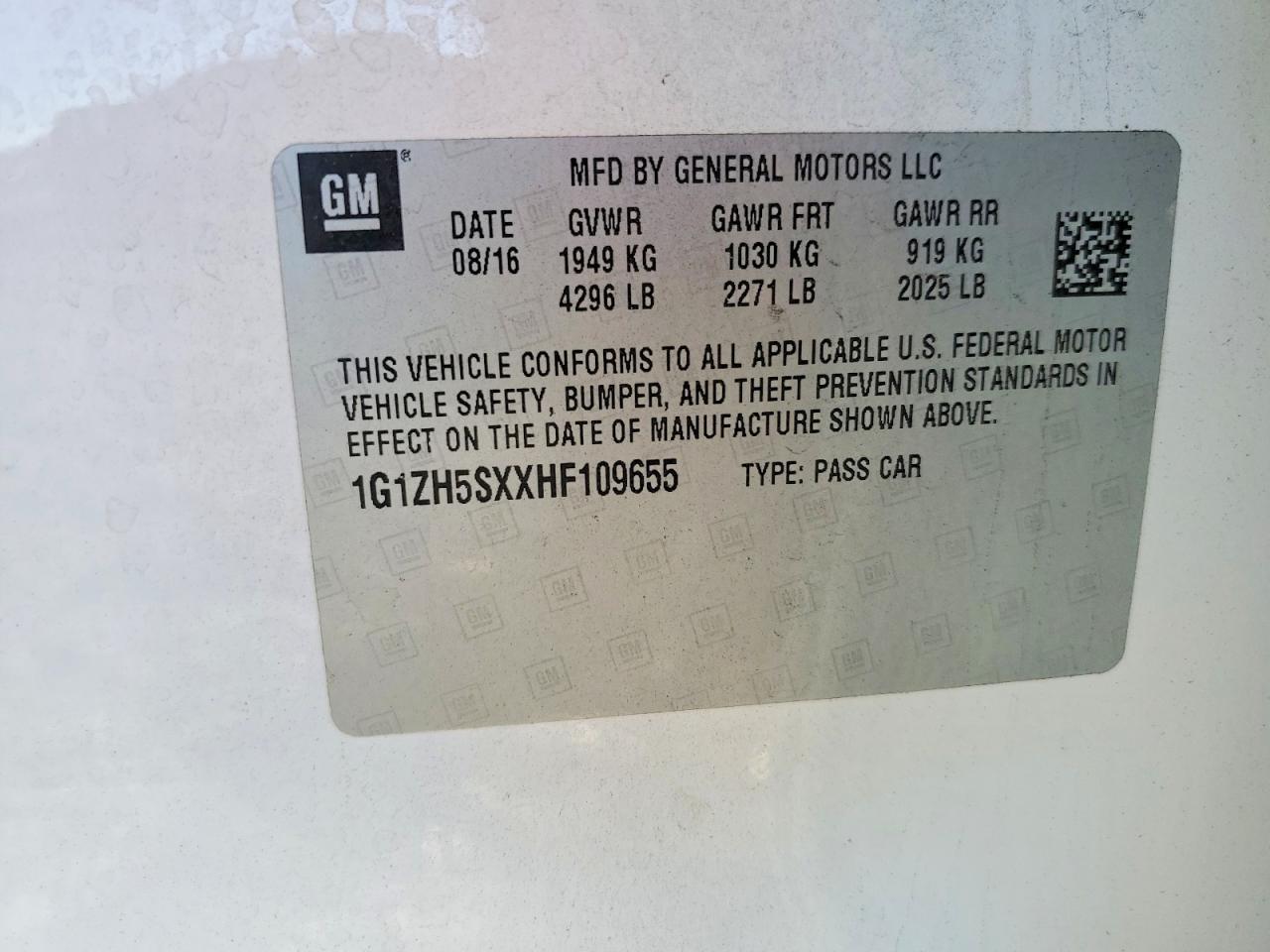 2017 CHEVROLET MALIBU PREMIER photo 37