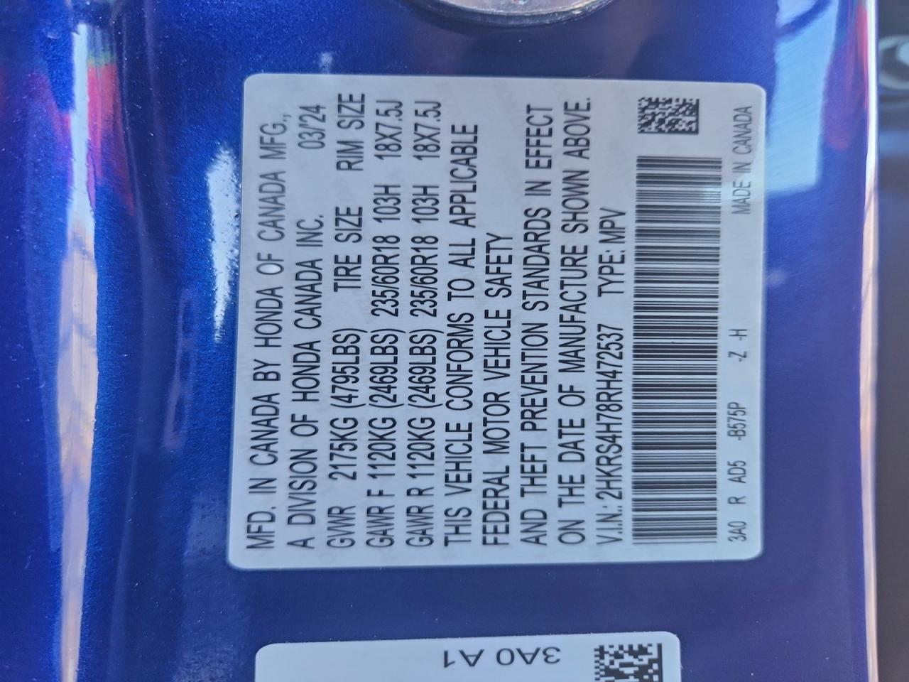 2024 HONDA CR-V EXL photo 13