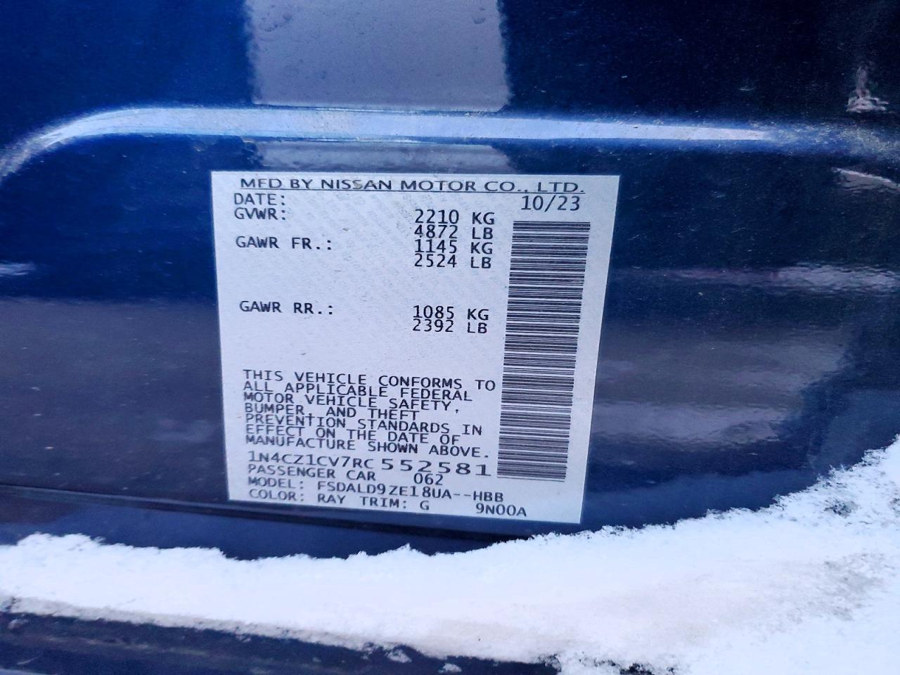 2024 NISSAN LEAF SV PLUS photo 12