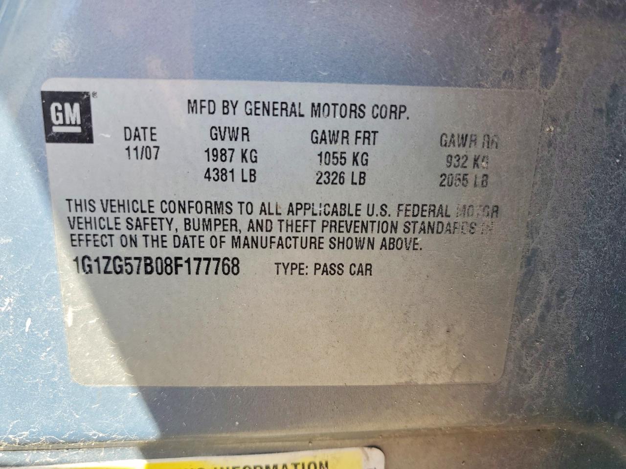2008 CHEVROLET MALIBU LS photo 12