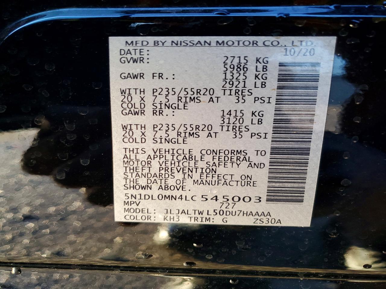 2020 INFINITI QX60 SIGNATURE EDITION photo 13