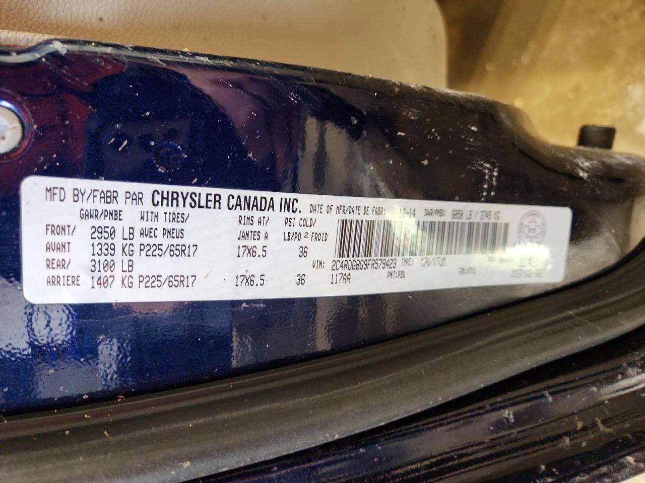 2015 DODGE GRAND CARAVAN SE photo 14