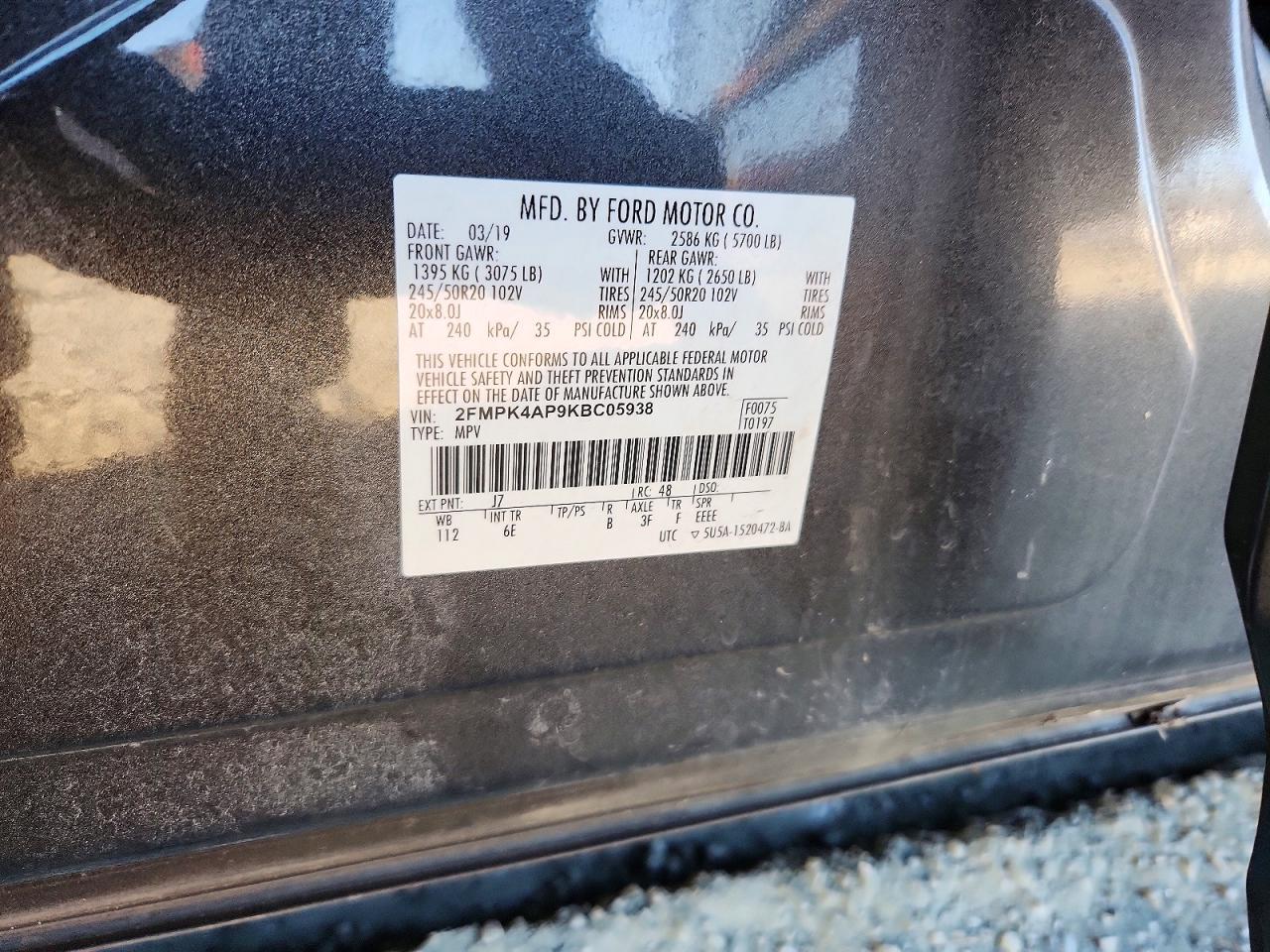 2019 FORD EDGE ST photo 12