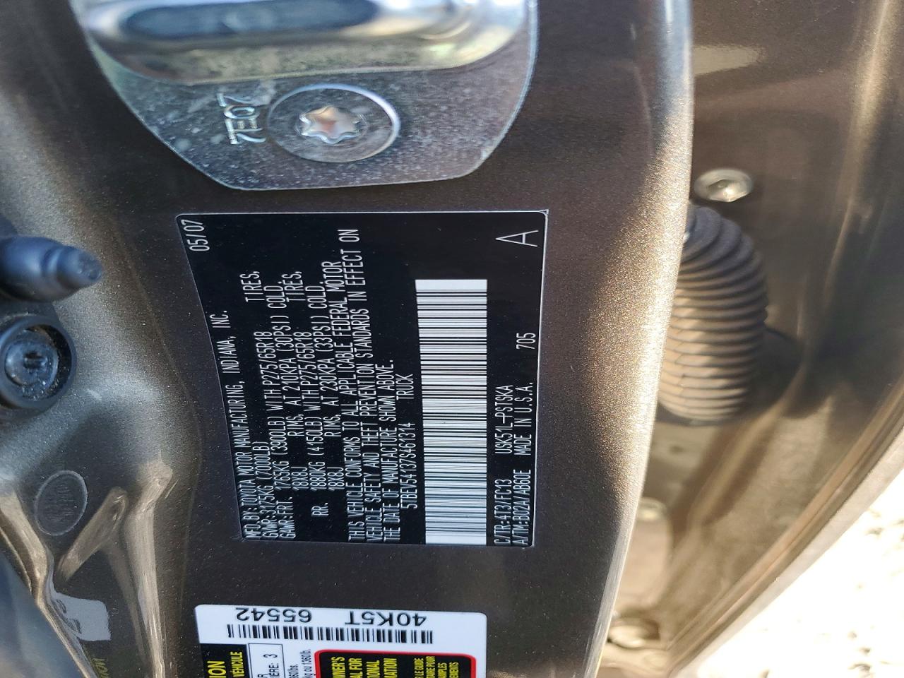 2007 TOYOTA TUNDRA CREWMAX SR5 photo 12