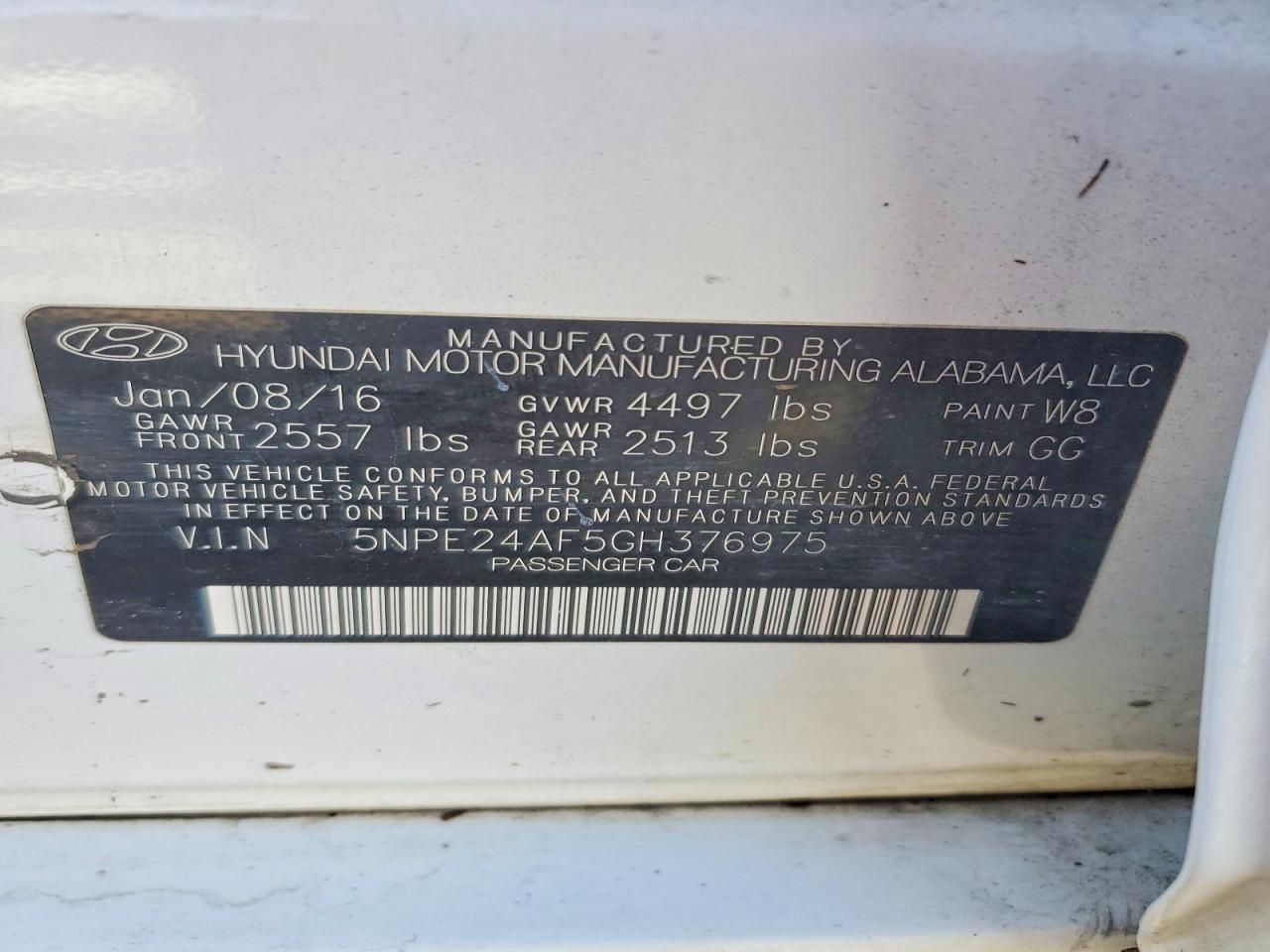 2016 HYUNDAI SONATA SE photo 12