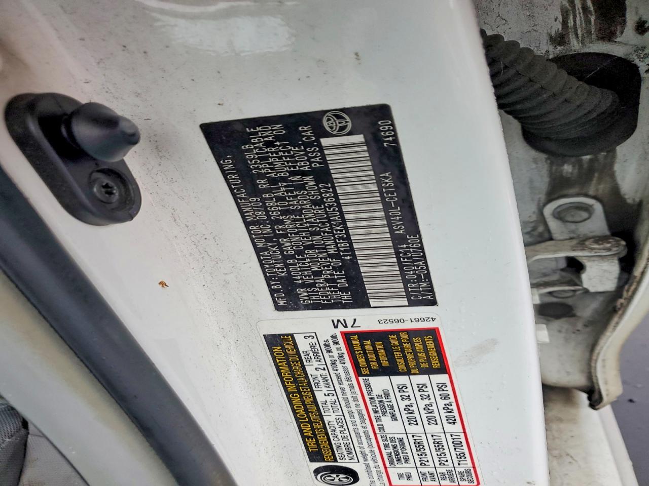 2010 TOYOTA CAMRY BASE photo 12