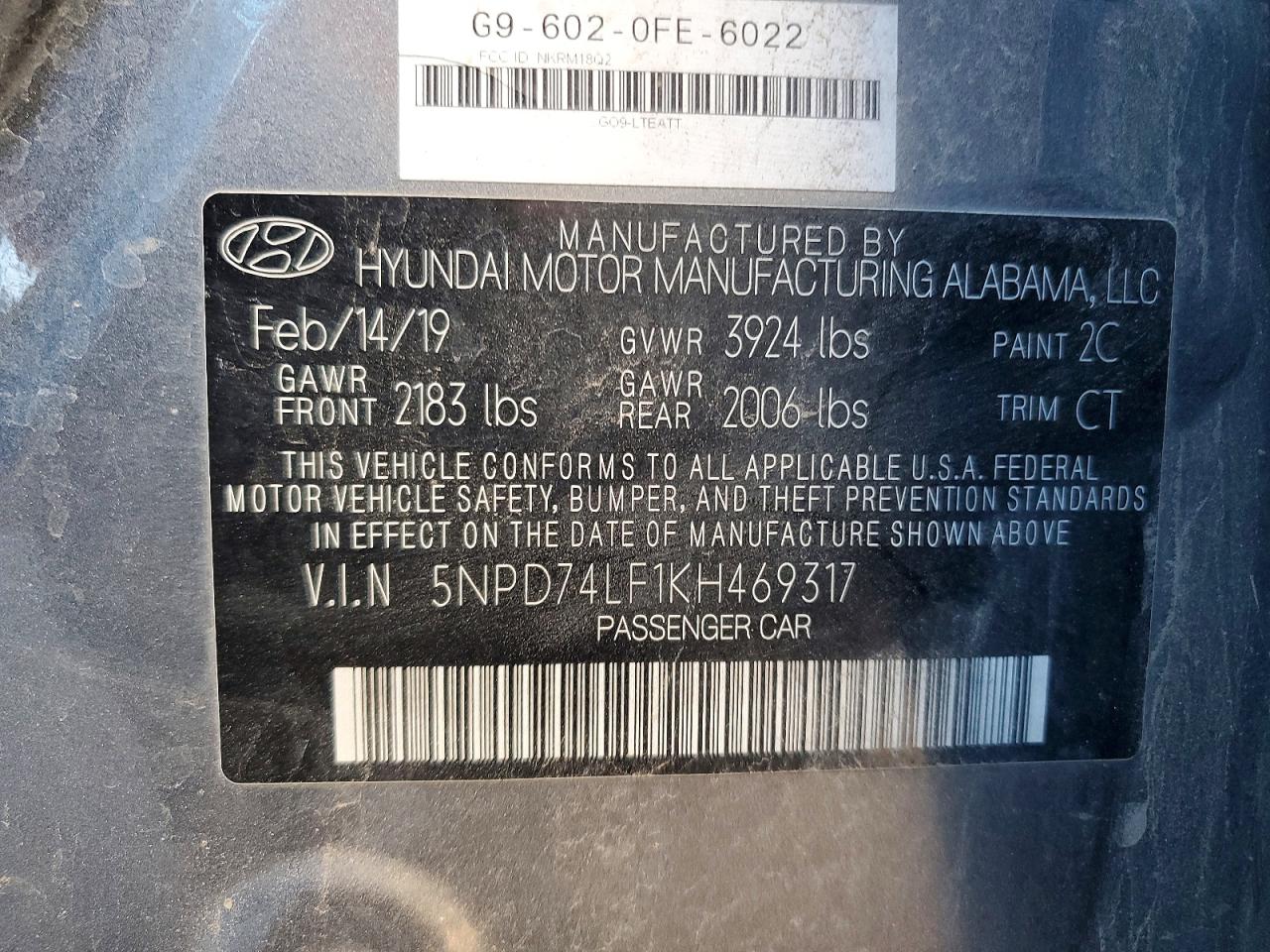 2019 HYUNDAI ELANTRA SE photo 13