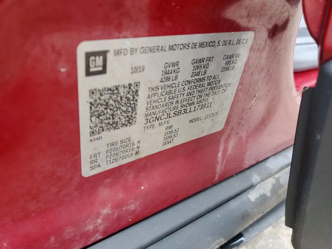 2020 CHEVROLET TRAX 1LT photo 13