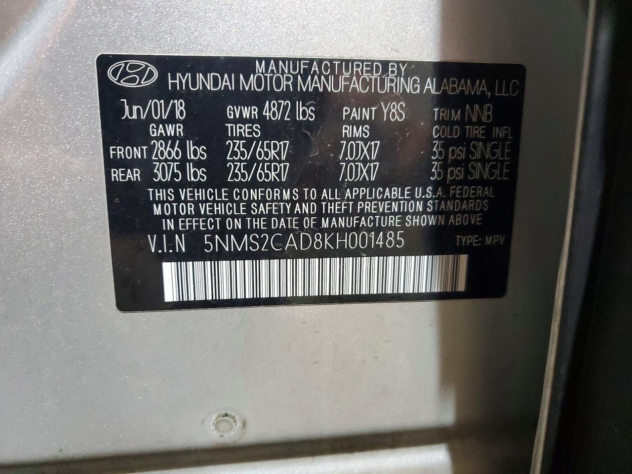 2019 HYUNDAI SANTA FE SE photo 14
