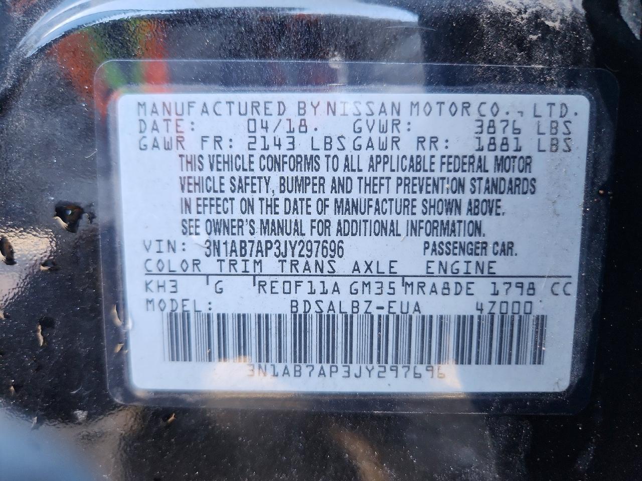 2018 NISSAN SENTRA S photo 12