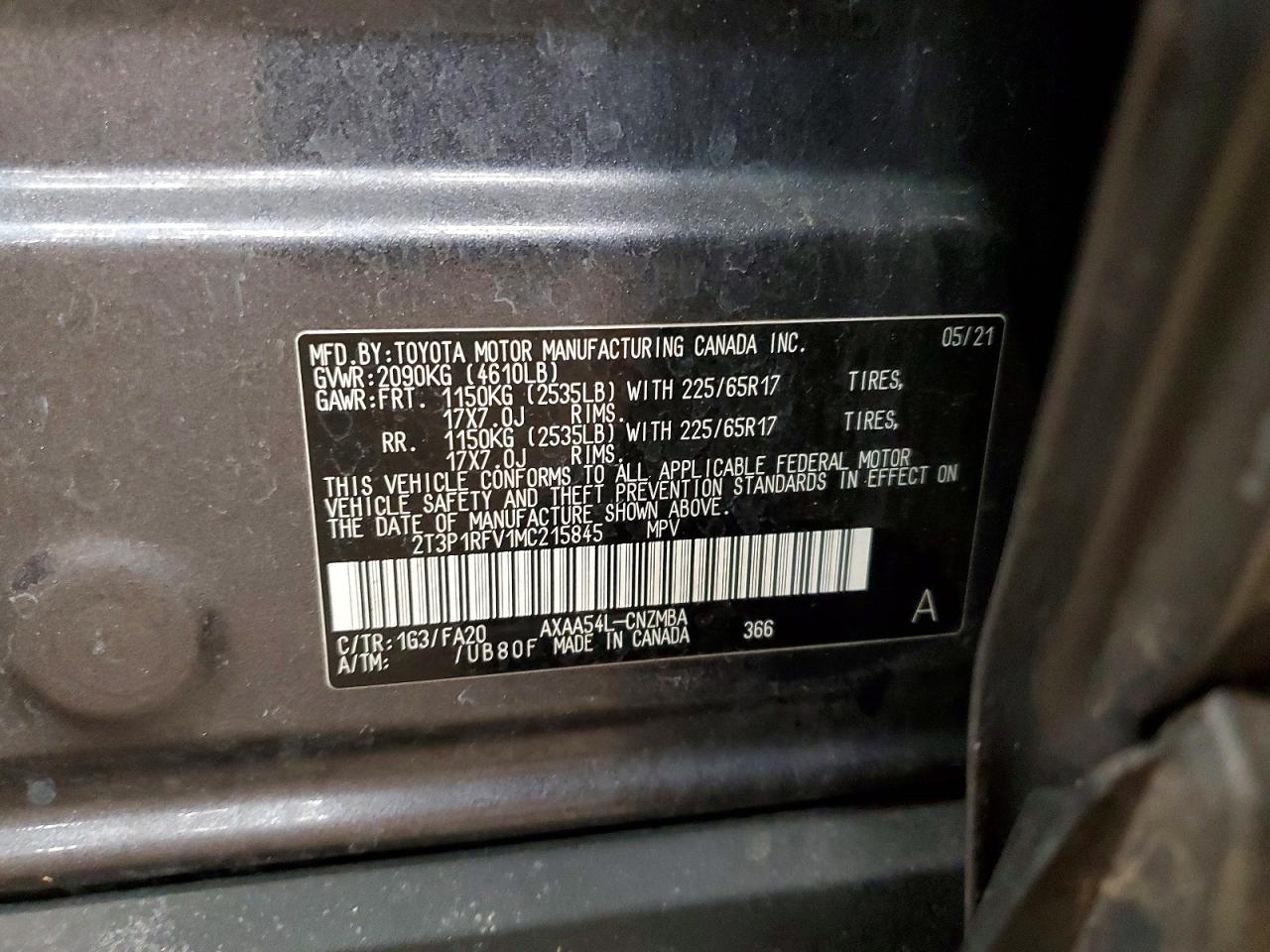 2021 TOYOTA RAV4 XLE photo 14